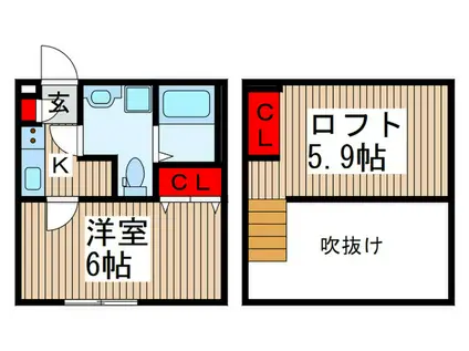 AO HAUOLI 柏(1K/1階)の間取り写真