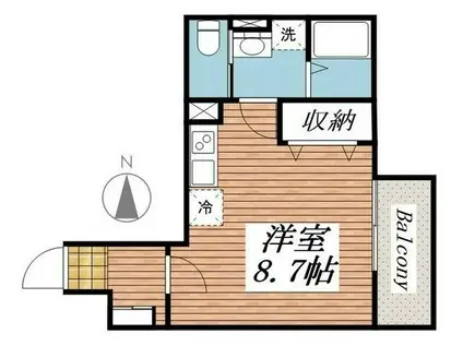 CROSS ROAD(ワンルーム/3階)の間取り写真