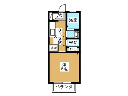メゾンシリウス(1K/3階)の間取り写真
