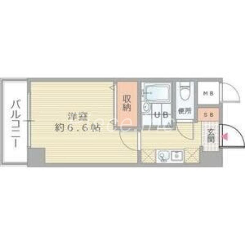 おおきに新大阪駅前サニーアパートメント(1K/8階)の間取り写真