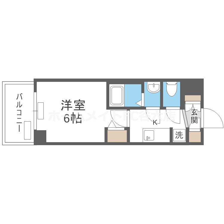 プレサンス大正エミナンス(1K/9階)の間取り写真