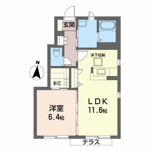 プティ・アンジュ(1LDK/1階)の間取り写真