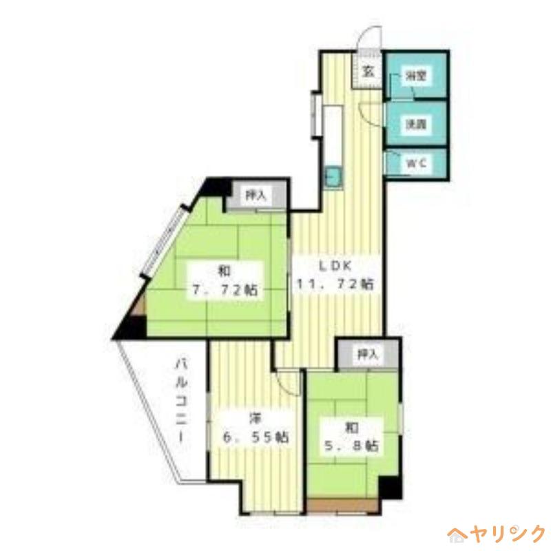 パール25(2LDK/7階)の間取り写真