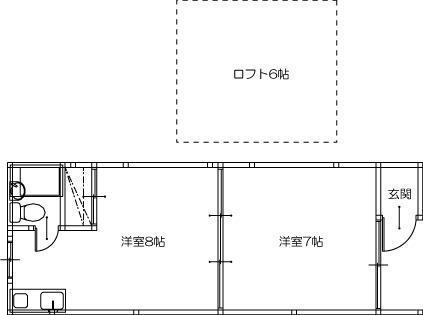 アーバンフラット(1SDK/1階)の間取り写真