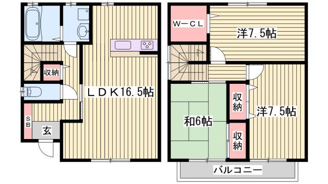 パークハイム壱番館 C棟(3LDK/1階)の間取り写真