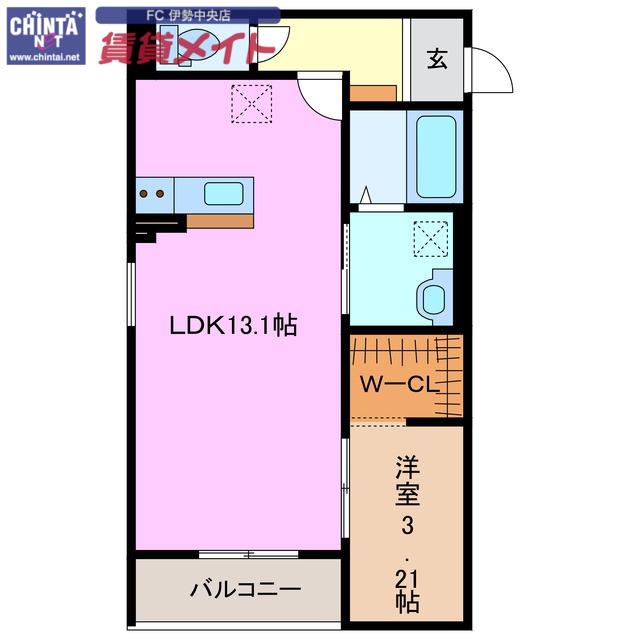 AKATSUKI RESIDENCE(1LDK/3階)の間取り写真