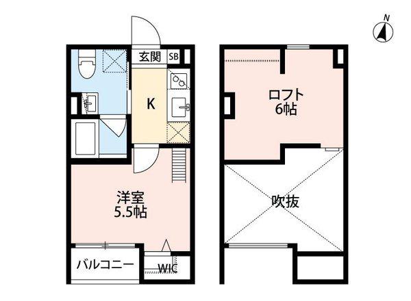 メゾンドイスティクラール(1K/1階)の間取り写真