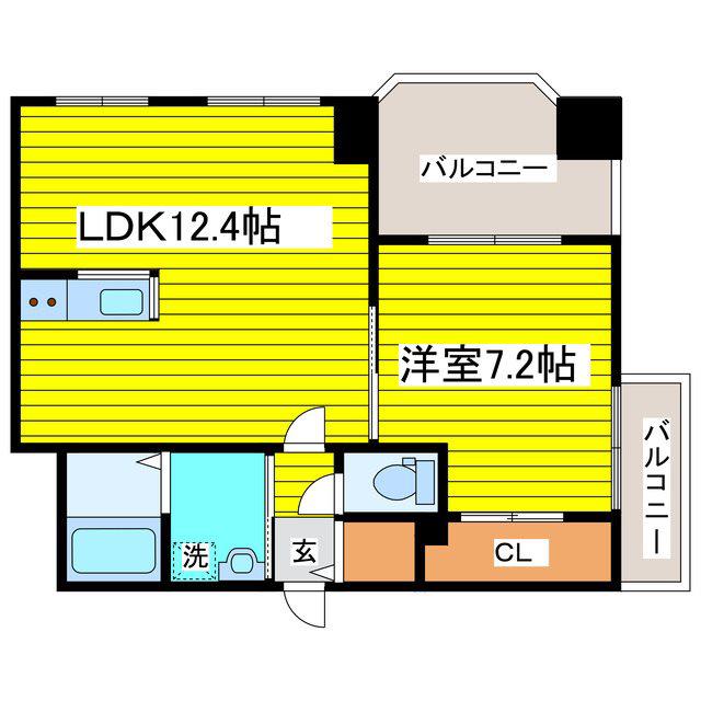 アコード23(1LDK/9階)の間取り写真
