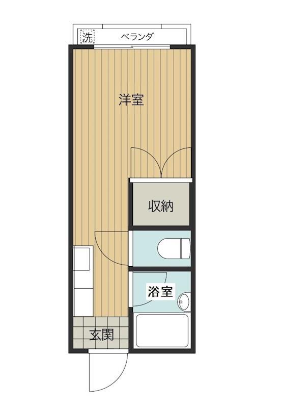 第2中村マンション(ワンルーム/3階)の間取り写真