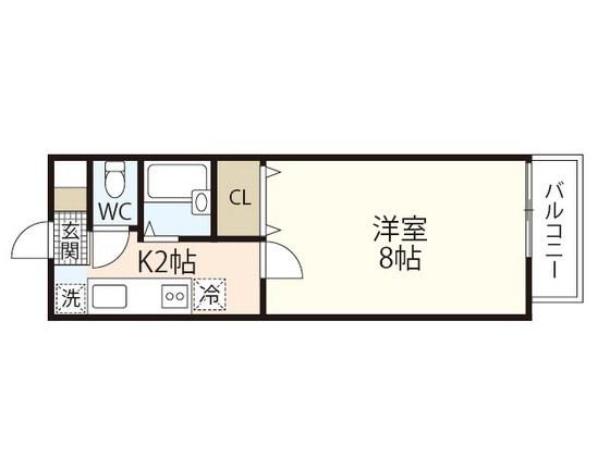 第11田中興産ビル(1K/2階)の間取り写真