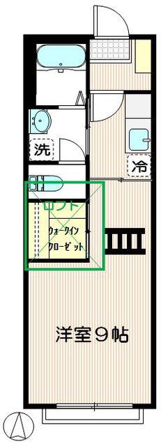 SUNNY MAISON(1K/2階)の間取り写真