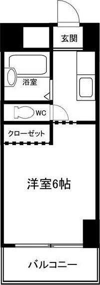 土井グランドマンション(1K/3階)の間取り写真