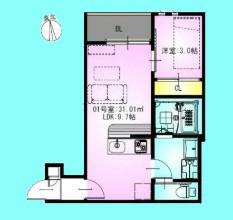 REGALEST KAMATA(1LDK/3階)の間取り写真