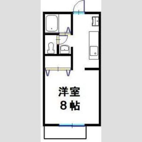 ハイネス本荘(1K/2階)の間取り写真