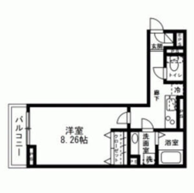 SKYE ROOM(1K/2階)の間取り写真