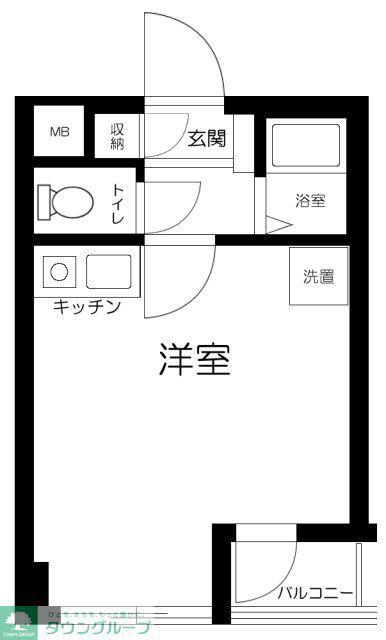 マートルコート桜台(ワンルーム/3階)の間取り写真
