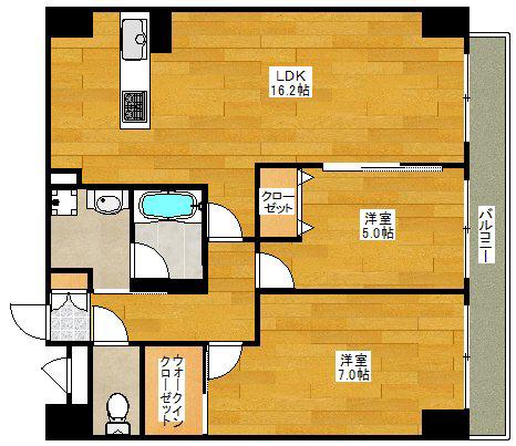 GRAN VERDE江坂(2LDK/6階)の間取り写真