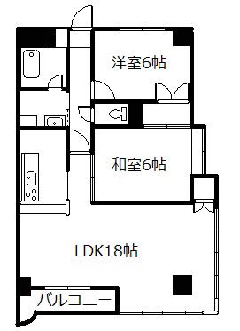 レジデンスTOYOUKE(2LDK/8階)の間取り写真
