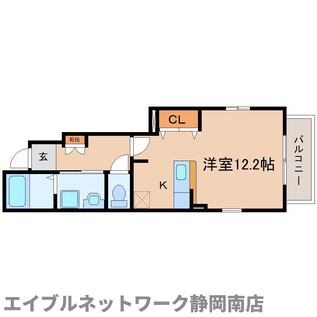 ベルフィオーレI(1K/1階)の間取り写真