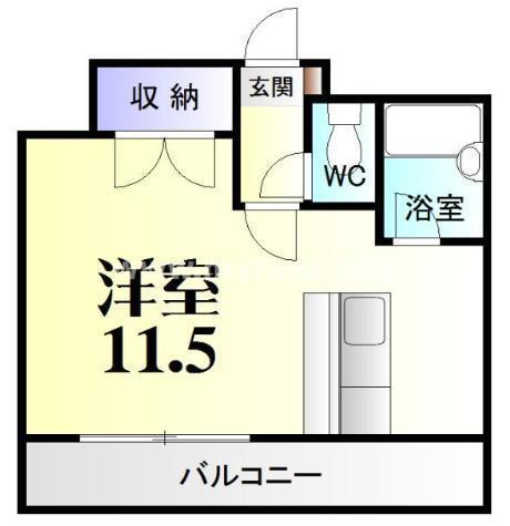 シーラカンス(ワンルーム/3階)の間取り写真