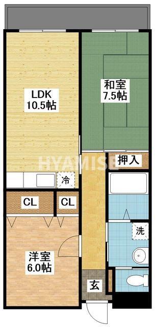 ANNEX-31VI(2LDK/3階)の間取り写真