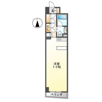 LASANTE葵(ワンルーム/10階)の間取り写真