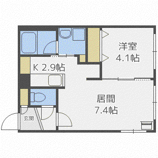 ETERNAL AQUA(1LDK/4階)の間取り写真