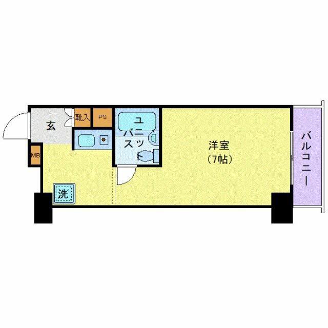 シルバープラザ新宿第二(ワンルーム/9階)の間取り写真