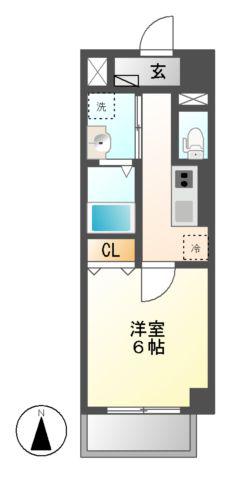 レガーロ(1K/9階)の間取り写真