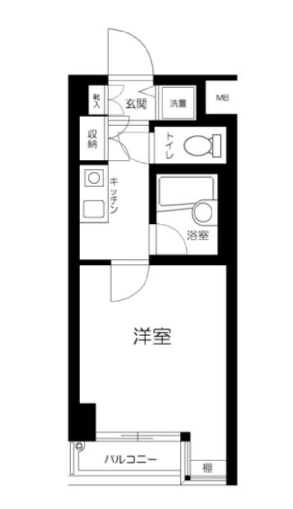 ティアラ目白AVENUE(1K/2階)の間取り写真
