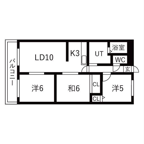 RAFILIA SAPPORO(3LDK/7階)の間取り写真