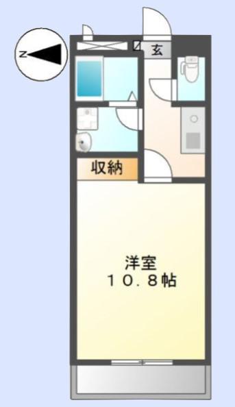 ビオス北朝霞(1K/6階)の間取り写真
