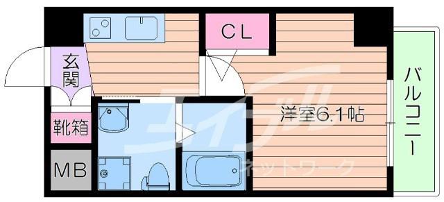 MCOURT関大前(1K/7階)の間取り写真