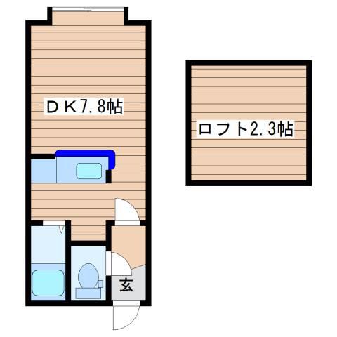 PLAZA IN YOU(1K/2階)の間取り写真