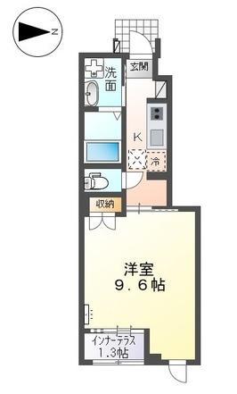 スターテラス南畝(1K/1階)の間取り写真