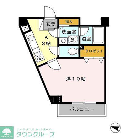 ラ・セネシオ(1K/6階)の間取り写真