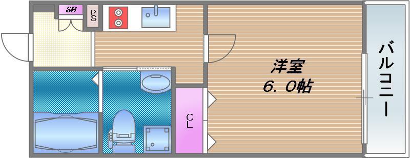 RITZ SQUARE MA MAISONリッツ スクエア マ・メゾ(1K/2階)の間取り写真