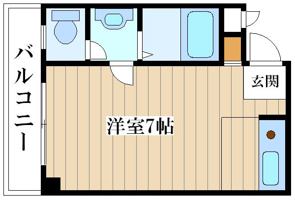 サンライズ姫島(ワンルーム/3階)の間取り写真