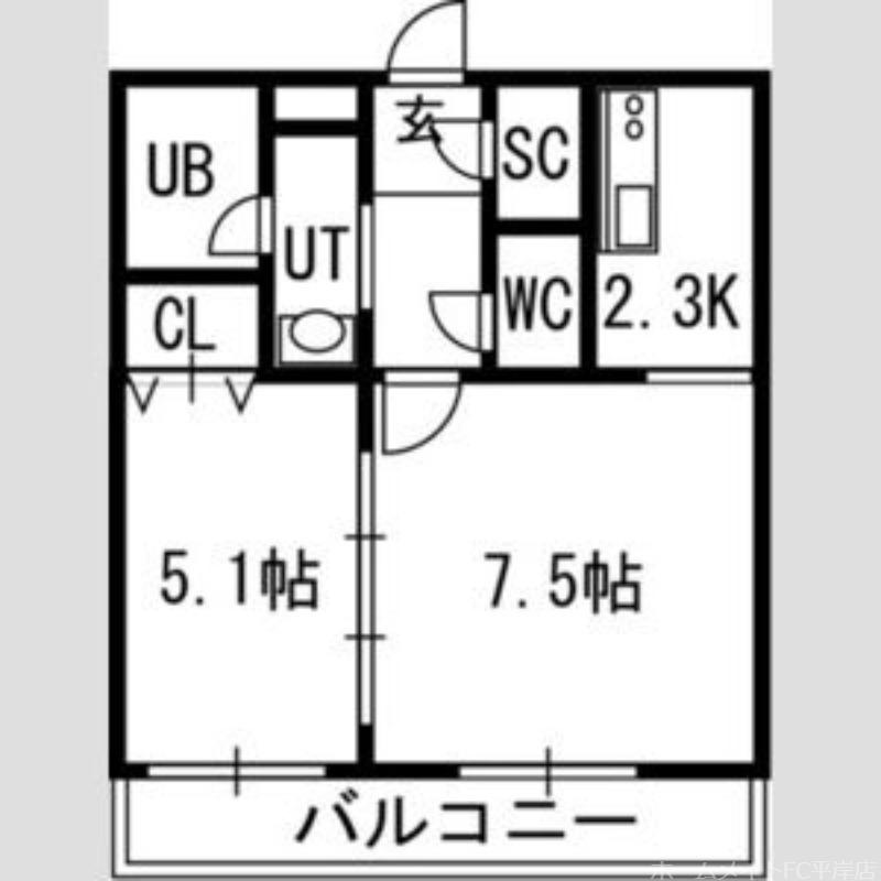 SーFORT豊平三条(1LDK/5階)の間取り写真