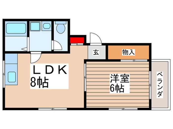 アーバン東中神(1LDK/3階)の間取り写真