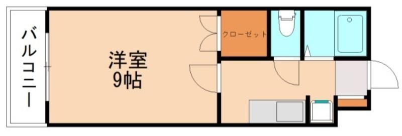 PLイースト多々良リバーサイド(1K/3階)の間取り写真