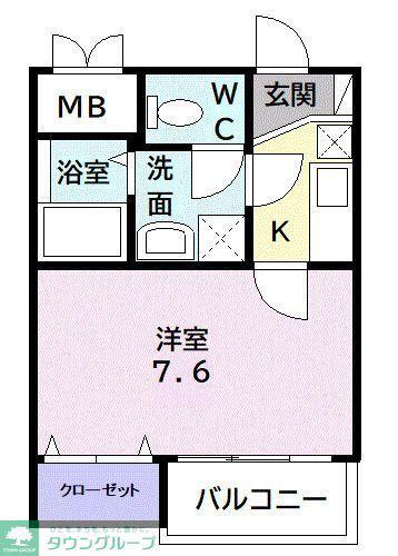 ヌーヴェルレジデンス(1K/5階)の間取り写真