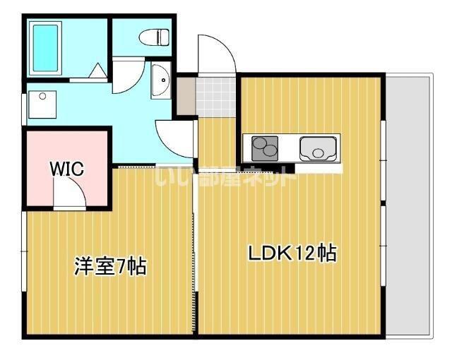 マンション司I(1LDK/3階)の間取り写真