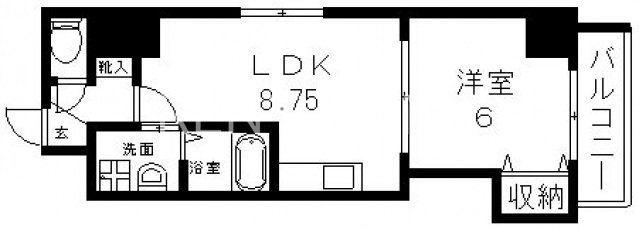 ARCENCIEL SQUARE TAKAIDA(1LDK/8階)の間取り写真