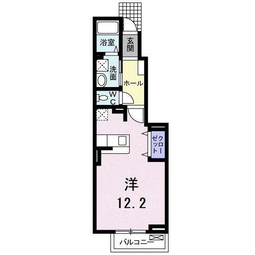 サンセールA(ワンルーム/1階)の間取り写真