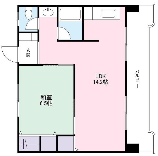 久保興産ビル(1LDK/8階)の間取り写真