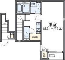 レオネクスト白菊II(1K/2階)の間取り写真
