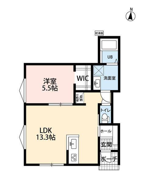 パンサラッサ(1LDK/1階)の間取り写真