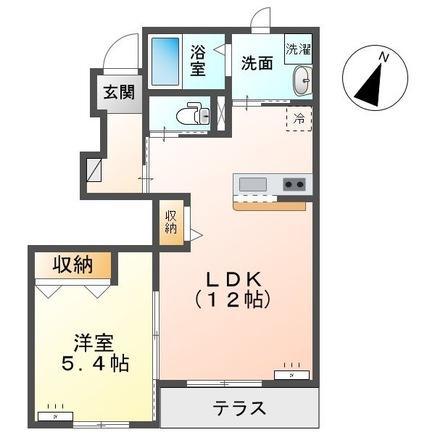 ワンダーランド(1LDK/1階)の間取り写真