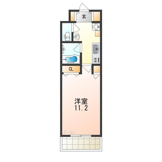 GRECALE南町(1K/2階)の間取り写真